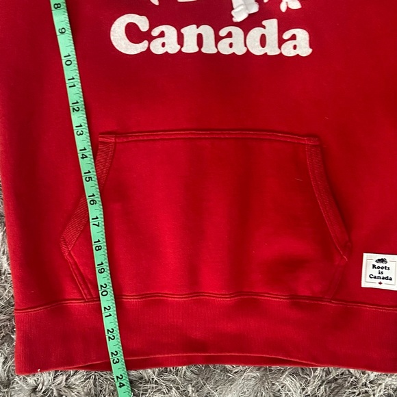 Roots Canada Women Red and White Logo Long Sleeve Hoodie. Size S. Used. - Picture 11 of 14